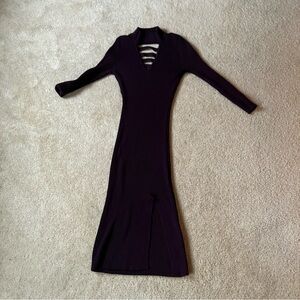 Sexy Purple Mockneck Dress Sz S